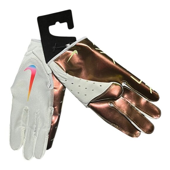 Nike Vapor Jet 7.0 Football Gloves White-Iridescent Men’s Size Medium - Picture 4 of 5